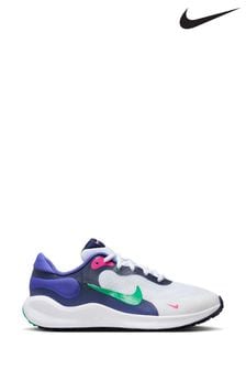 Nike White Blue Youth Revolution 7 Trainers (N30178) | €71