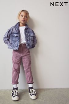 Raspberry Pink Distressed Mom Jeans (3-16yrs) (N30239) | €14 - €18