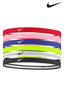 Nike Teenager Sport-Haarbänder mit Swoosh-Logo, 6er Pack (N30271) | 22 €