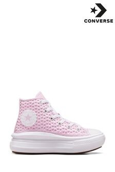 Converse Pink Chuck Taylor All Star Move Crochet Junior Trainers (N30272) | $94