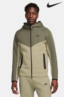 Dunkelgrün - Nike Tech Fleece-Kapuzenjacke mit Reißverschluss (N30330) | 168 €