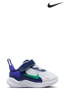 Nike White/Green/Purple Infant Revolution 7 Trainers (N30338) | $56
