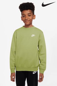 Желто-зеленый - Флисовая толстовка Nike Club (N30407) | €52