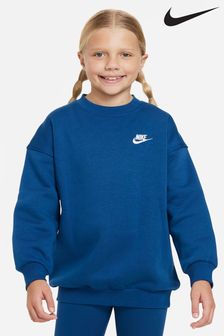 Albastru deschis - Bluză Nike largă din fleece (N30417) | 227 LEI