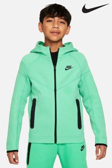 Весенне-зеленый - Флисовое худи на молнии Nike Tech (N30459) | €106