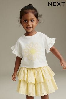 Lemon Yellow Skirt & T-Shirt Set (3mths-7yrs) (N30517) | 107 SAR - 131 SAR