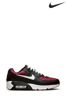 Nike Black/White/Red Air Max 90 LTR Youth Trainers (N30626) | kr1,298