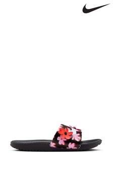 Nike Black Junior/Youth Kawa Flower Sliders (N30723) | kr363