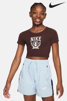 Nike Brown Trend Cropped T-Shirt (N30757) | kr460