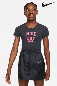 Чорний - Nike Трендова укорочена футболка (N30758) | 1 430 ₴
