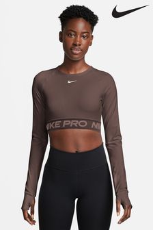 Nike Brown Dri-FIT Pro 365 Long Sleeve Top (N30788) | $64