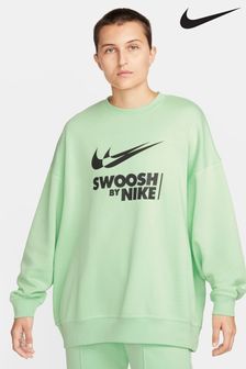 Nike Green Oversized Swoosh Logo Sweatshirt (N30864) | kr779