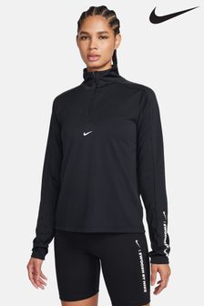 Черный - Топ для бега с короткой молнией Nike Pacer (N30868) | €60