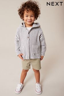 Long Sleeves Stripe Hooded Shirt (3mths-7yrs)