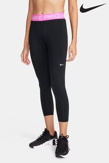Schwarz/pink - Nike Pro 365 Kurz geschnittene Leggings (N30912) | 59 €