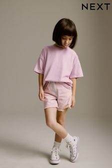 Pink/Blue Frayed Edge Distressed Shorts (3-16yrs) (N30971) | NT$440 - NT$670
