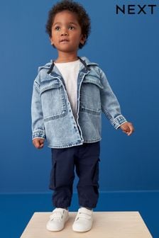 Modrá - Denim, džínsovina, riflovina S kapucí košilová bunda (3 m -7 let) (N30988) | 530 Kč - 605 Kč
