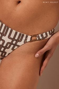 Mint Velvet Ecru Chain Hardware Bikini Briefs (N30994) | OMR18