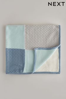 Blue Patchwork Baby Blanket (N31030) | €28