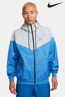 Голубой/серый - Куртка-ветровка с капюшоном Nike Sportswear (N31048) | €119