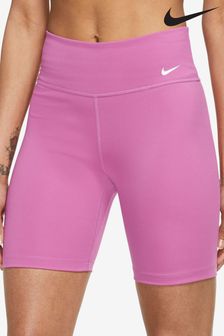 Živo roza - Kratke hlače s srednje visokim pasom Nike One dolžine 7 inčev (N31071) | €19