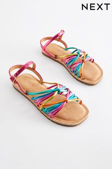 Curcubeu în culori vii - Sandale cu barete multiple (N31132) | 174 LEI - 232 LEI