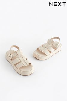 Cream Chunky Gladiator Sandals (N31135) | $41 - $52