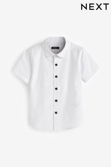 أبيض - قميص أكسفورد بكم قصير (3 شهور -7 سنوات) (N31169) | 48 ر.س - 60 ر.س