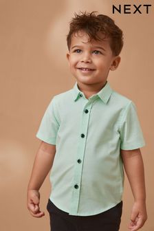 Mint Green Short Sleeve Oxford Shirt (3mths-7yrs) (N31171) | OMR4 - OMR5