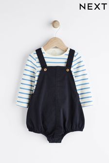 Dungarees And Bodysuit Baby Set (0mths-2yrs)