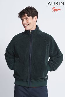 Aubin Green Kewick Borg Zip Through Sweatshirt Fleece (N31224) | LEI 710
