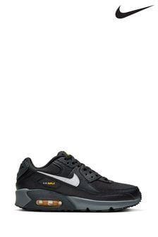 Negru/Alb/Portocaliu - Pantofi sport pentru tineri Nike Air Max 90 (N31231) | 597 LEI