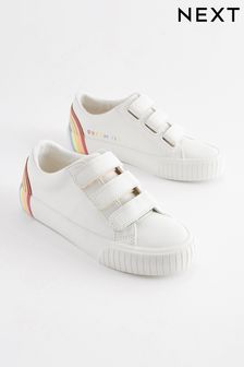 לבן עם פסים צבעוניים - נעלי ספורט עם סגירת סקוץ' (N31329) | ‏92 ‏₪ - ‏122 ‏₪