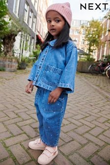 Mid Blue Denim Shirt And Trousers Set (3mths-7yrs) (N31347) | 10,410 Ft - 12,490 Ft