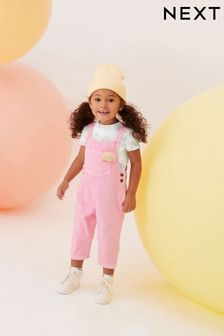 Pink Dungarees and T-Shirt Set (3mths-7yrs) (N31350) | KRW47,000 - KRW55,500