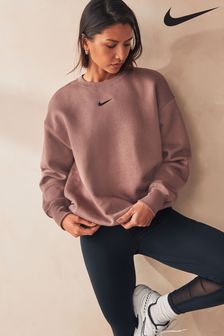 Nike Brown Oversized Mini Swoosh Sweatshirt (N31432) | €73