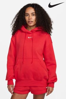 Red - Nike Oversized Mini Swoosh Hoodie (N31443) | kr1 100