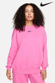 Ярко-розовый - Свободная толстовка с логотипом в виде галочки Nike (N31449) | €76