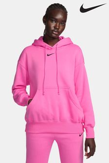 Nike Bright Pink Oversized Mini Swoosh Hoodie (N31458) | €77