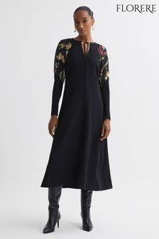 Florere Print Sleeve Midi Dress (N31505) | ₪ 996