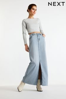 Bleach Blue Denim Maxi Skirt (N31650) | €30