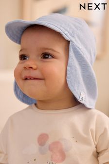 Blue Reversible Legionnaire Baby Hat (0mths-2yrs) (N31851) | €11