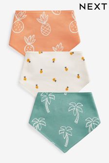 Green Palm Print Baby Bibs 3 Pack (N31864) | NT$310