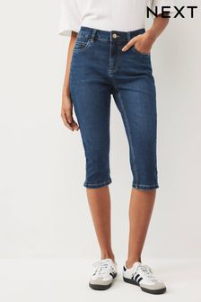 Kurz geschnittene Capri-Jeans