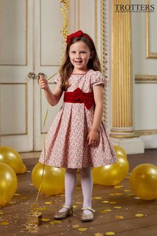 Trotters London Pink Bethany Bow Party Dress