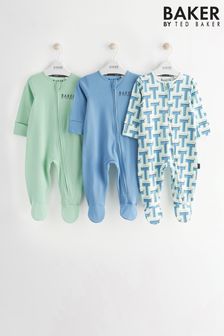 藍色/綠色/白色 - Baker by Ted Baker連身睡衣3件裝 (N32152) | NT$1,770 - NT$1,910