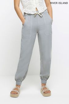 Pantalon de jogging River Island gris à chevilles (N32242) | €20