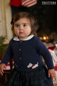 Trotters London Little Blue Scottie Dog Cardigan (N32257) | 41 €