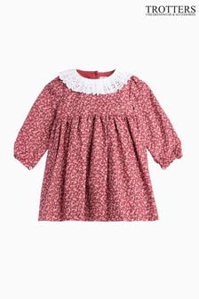 Trotters London Red Little Berry Ditsy Bonnie Cotton Dress (N32269) | €42