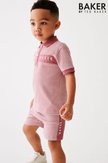 ピンク - Baker by Ted Baker テクスチャード ポロシャツ & ショートセット (N32317) | ￥6,690 - ￥7,570
